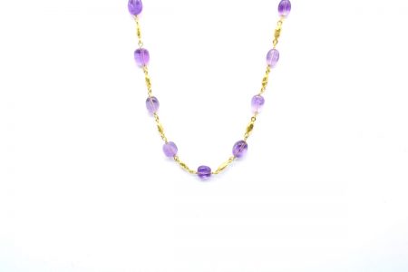 Gold plated silver with amethyst